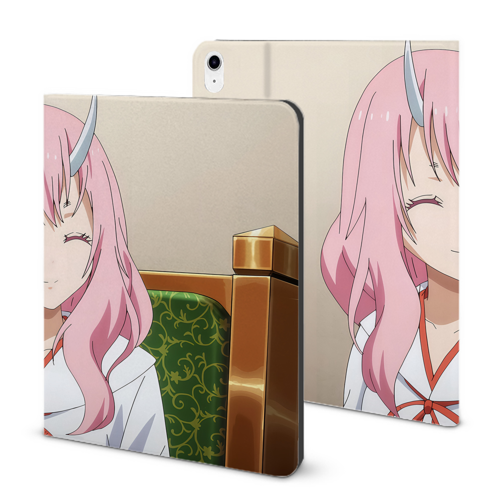 （画像用） 転スラ Regarding Reincarnated to Slime IPad ケース ブック型 PUレザー TPU 耐衝撃 軽量 薄型 ペン収納なし 全面保護 IPad 各モデル対応